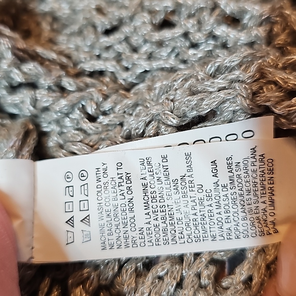 NEW LUCKY BRAND OLIVE GREEN OPEN KNIT LONG SLEEVE PULLOVER SWEATER - Picture 14 of 14